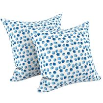 Almofadas decorativas para área externa LVTXIII 51 x 51 cm, kit com 2, azul