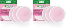 Almofadas ecológicas de limpeza micelar Garnier, reutilizáveis, 3 microfibras