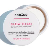 Almofadas faciais Sonage Glow To Go Ácido Glicólico AHA Sem álcool Almofadas faciais Sonage Glow To Go Ácido Glicólico AHA Sem álcool