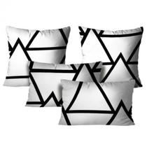 Almofadas - Kit com 4 almofadas - Estampa Abstrata