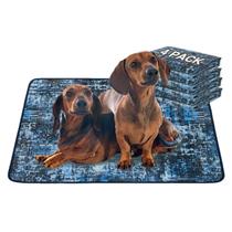 Almofadas laváveis para xixi para cães, pacote com 4, 91x61 cm, antiderrapantes