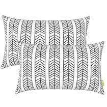 Almofadas lombares ao ar livre LVTXIII, conjunto de 2 espinhas de peixe, 30x50cm