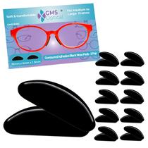 Almofadas nasais de silicone óptico ultrafino GMS para óculos, 10 pares Almofadas nasais de silicone óptico ultrafino GMS para óculos, 10 pares