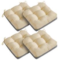 Almofadas para Cadeira AMCATON 4 Unidades 48 x 48 cm Bege de Espuma Almofadas para Cadeira AMCATON 4 Unidades 48 x 48 cm Bege de Espuma