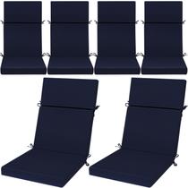 Almofadas para Cadeira Chitidr, kit com 6, impermeáveis, azul-marinho, 114 x 50 cm Almofadas para Cadeira Chitidr, kit com 6, impermeáveis, azul-marinho, 114 x 50 cm