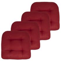 Almofadas para Cadeira de Pátio Sweet Home Collection (Vermelhas, 19x19", 4 Unidades)