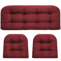 Almofadas para Cadeira de Vime DANGHOOGY Impermeáveis Vermelhas - Conjunto Almofadas para Cadeira de Vime DANGHOOGY Impermeáveis Vermelhas - Conjunto