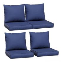 Almofadas para Cadeira Externa Amopatio 58x51x10 cm, Jogo com 4, Azul-marinho Almofadas para Cadeira Externa Amopatio 58x51x10 cm, Jogo com 4, Azul-marinho
