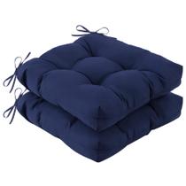 Almofadas para Cadeira Externa IASEAHK 48x48x13 cm Impermeáveis Azul-Marinho