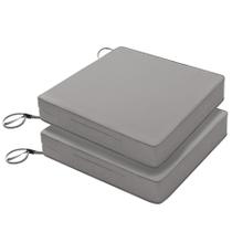 Almofadas para cadeiras de pátio Favoyard Waterproof 56x56x8cm, cinza, conjunto 2 Almofadas para cadeiras de pátio Favoyard Waterproof 56x56x8cm, cinza, conjunto 2