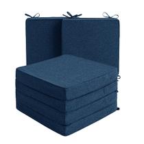 Almofadas para Cadeiras Externas Fitfree, Kit com 6, Azul-Marinho, 47 x 41 cm