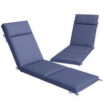 Almofadas para espreguiçadeira externa Outsunny 183x54x7 cm azul-marinho Almofadas para espreguiçadeira externa Outsunny 183x54x7 cm azul-marinho
