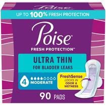 Almofadas para incontinência e pós-parto Poise Ultra Thin 90 unidades