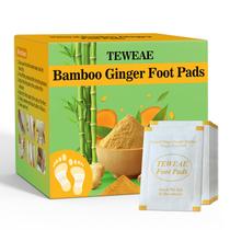 Almofadas para pés TEWEAE Natural Turmeric & Ginger 62 almofadas +62 folhas Almofadas para pés TEWEAE Natural Turmeric & Ginger 62 almofadas +62 folhas