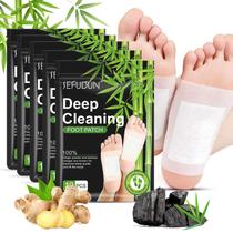 Almofadas para pés Tudiqe 50 unidades de vinagre de bambu natural puro e gengibre Almofadas para pés Tudiqe 50 unidades de vinagre de bambu natural puro e gengibre
