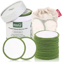 Almofadas removedoras de maquiagem MSQ reutilizáveis (pacote com 20) com bolsa de roupa suja Almofadas removedoras de maquiagem MSQ reutilizáveis (pacote com 20) com bolsa de roupa suja