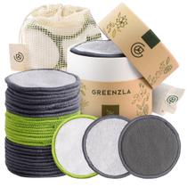 Almofadas removedoras de maquiagem reutilizáveis Greenzla, pacote de 30 com bolsa de roupa suja Almofadas removedoras de maquiagem reutilizáveis Greenzla, pacote de 30 com bolsa de roupa suja