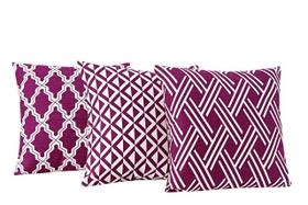 Almofadas Trio Retangular 3 Peças Roxo Almofadas Trio Retangular 3 Peças Roxo