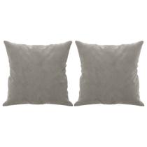 Almofadas vidaXL Light Grey Velvet 40x40cm 2 peças Almofadas vidaXL Light Grey Velvet 40x40cm 2 peças
