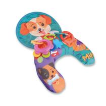 Almofadinha Conforto Bebê Encosto Interativo com Mordedores