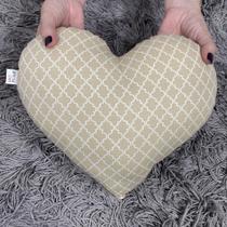 Almofadinha Travesseiro Pet Coração - Imperial Caqui - 28x27cm