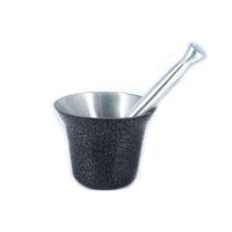 Almofariz Craqueado Socador De Alho Médio Preto Almofariz Craqueado Socador De Alho Médio Preto