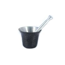 Almofariz De Alumínio Fundido Socador de alho 1 litro N3 Preto Almofariz De Alumínio Fundido Socador de alho 1 litro N3 Preto