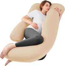 Almohada de Embarazo en Forma de U Sasttie Jumbo 152x76 cm Beige Almohada de Embarazo en Forma de U Sasttie Jumbo 152x76 cm Beige
