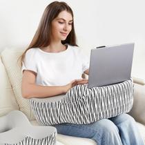 Almohada de Lectura DONAMA para Juegos, Escritorio de Regazo para Laptop Gris Claro
