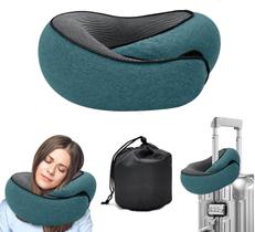 Almohada de Viaje WEERSHUN Neck Plus de Espuma Viscoelástica Gris