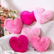 Almohada Liliful 6 Piezas de Imitación de Piel de Conejo en Forma de Corazón 30x28x7 cm