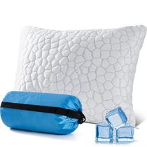 Almohada QUTOOL de Espuma Viscoelástica Refrigerante 43x33x15 cm con Bolsa de Viaje
