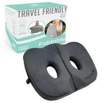 Almohadilla para huesos de asiento Cushy Tushy plegable de espuma viscoelástica para alivio del dolor