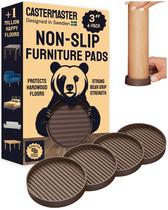 Almohadillas Antideslizantes para Muebles CasterMaster 7,5 cm Marrón Paquete de 4