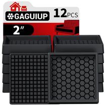 Almohadillas Antideslizantes para Muebles GAGUIUP 5 cm, Juego de 12, Negro