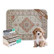 Almohadillas para Orina de Perro Lavables Qeils Super Absorbentes e Impermeables Paquete de 2 45x60cm