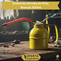 Almotolia Bomba Óleo 300ml Profisisonal Manual Lubrificadora Pressão Oficina Mecânico Manutenção