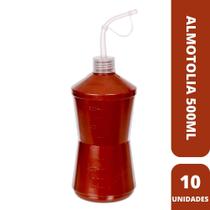 Almotolia plástica 500 ml ambar bico curvo (c/10) - j.prolab