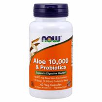 Aloe 10.000 & Probióticos 60 Cápsulas Veg by Now Foods