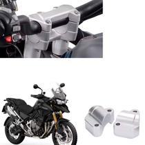 Alongador Riser Guidão Eleva 25mm Tiger 1200 - 2024 - Diante COR:PRATA