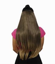 Alongamento Aplique Tic Tac Liso Castanho Com Californianas