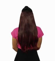 Alongamento Aplique Tic Tac Liso Vermelho Marsala Fibra 60Cm Alongamento Aplique Tic Tac Liso Vermelho Marsala Fibra 60Cm