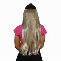 Alongamento Aplique Tic Tac Loiro Acinzentado Platinado 60Cm