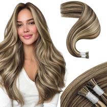 Alongamento de cabelo Moresoo I Tip Loiro Caramelo/Castanho Escuro 40g Alongamento de cabelo Moresoo I Tip Loiro Caramelo/Castanho Escuro 40g