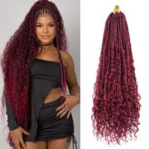 Alongamento de cabelo Vustbeauty Boho Box Braids Crochet 18