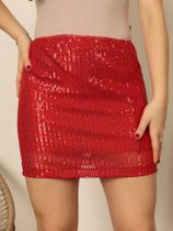 ALows OL saia curto de paete forrado ALows OL saia curto de paete forrado