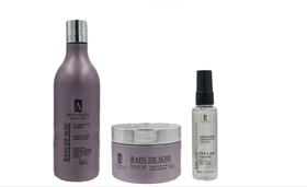 AlphaHall Bain de Soie Shampoo e Máscara e Sérum Brilho Prolongado