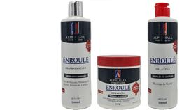 AlphaHall Enroulé Liberado Shampoo 500 ml e Gelatina e Máscara 500 gr