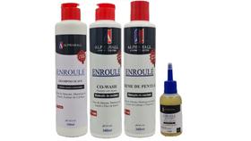 Alphahall Enroulé Liberado Shampoo e Co Wash e Creme de Pentear e Óleo de Abacate