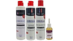 Alphahall Enroulé Liberado Shampoo e Co Wash e Creme de Pentear e Óleo de Macadâmia